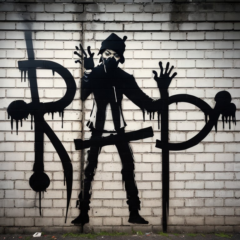 Create meme: the artist banksy, rock graffiti, street art 
