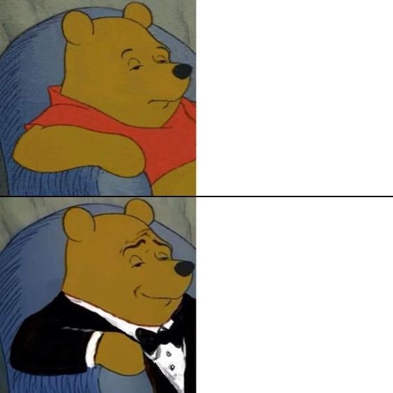Create meme: Winnie the Pooh meme, meme Winnie the Pooh in a Tux, winnie the pooh