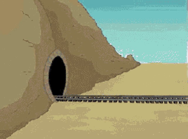 Создать мем: туннель мультяшный, аниме, cave game