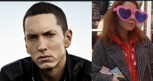 Create meme: addiction, Eminem with black hair, slim shady glasses