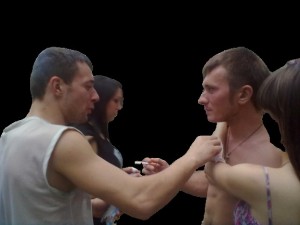 Create meme: knockout, grzegorz armwrestling, daring fighters without rules