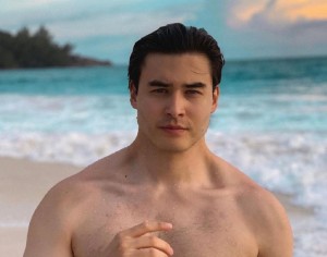 Create meme: guy, on the beach, beautiful men