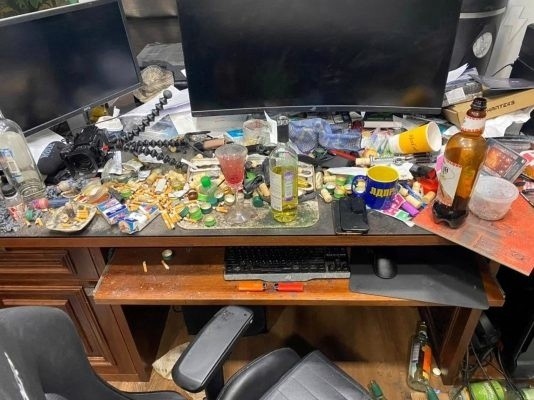 Create meme: Khovansky's apartment, mess on the table, Khovansky's girlfriend 2021