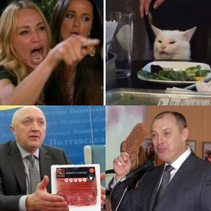 Create meme: the woman yelling at the cat, the meme with the cat at the table, memes with cats