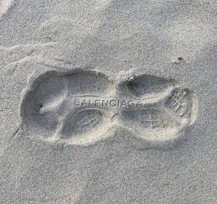 Create meme: mink tracks, A footprint in the sand, The thief's footprints
