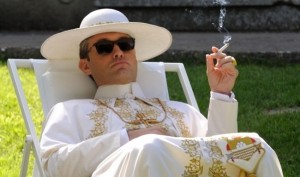 Create meme: young dad TV series, Young Dad, Jude law the Pope