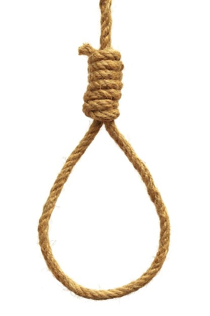 Create meme: loop on a white background, rope loop, noose gallows