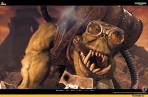 Create meme: waaagh 1920 1080, Orc with glasses, ork with goggles