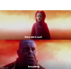 Create meme: comics memes, Thanos and gamora meme, what price meme