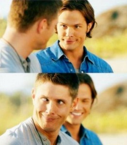 Create meme: dean winchester, jensen ackles and jared over the padalecki, dean