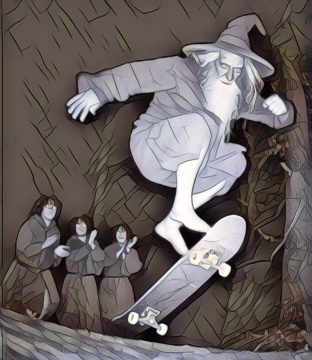 Create meme: gandalf the hobbit, illustration, Legolas and Gandalf
