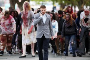 Create meme: zombies in Moscow, zombie parade, pictures zombies