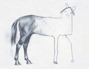 Create meme: meme horse drawn design, how to draw a horse's tail, deadline nedorisovannaya horse