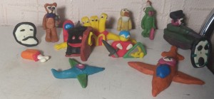 Создать мем: моя коллекция фигурок из пластилина, персонажи из игр из пластилина, из пластилина фигурки