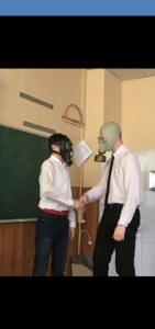 Create meme: a month of civil defense, search, to wear a gas mask