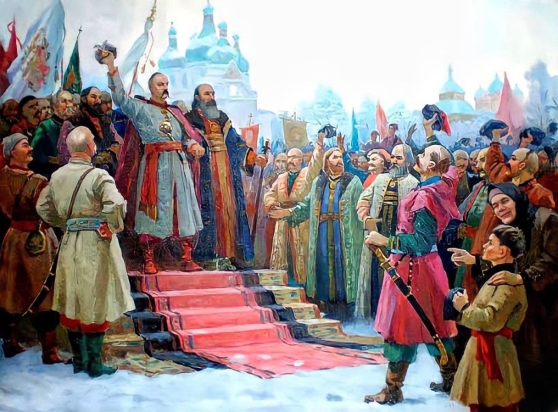 Создать мем: переяславская рада 1654 картина, богдан хмельницкий переяславская рада 1654, 1654 переяславская рада присоединение