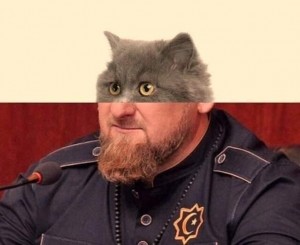 Create meme: cat, Ramzan Kadyrov