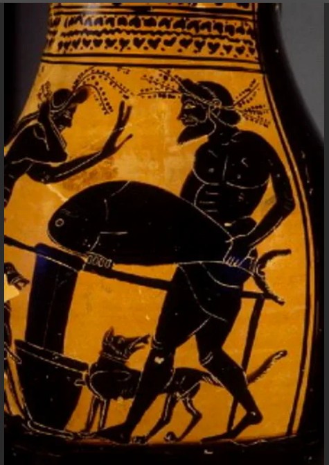 Создать мем: минотавр древняя греция вазопись, рыболовство в древней греции, вазопись греция подвиги геракла