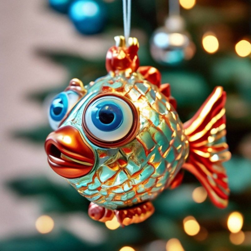 Create meme: Christmas tree toy fish, Christmas tree toy goldfish factory Christmas tree, Christmas tree toy goodwill fish 8 cm