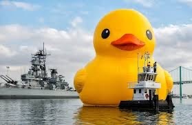 Create meme: rubber duck, yellow duck, a huge yellow duck