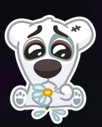 Create meme: dog stickers, spotty vk toy, spotty stickers