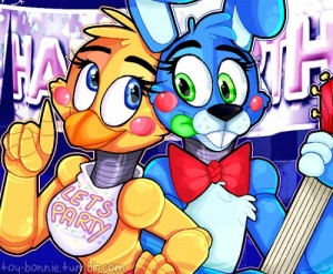 Create meme: toy bonnie x toy chica, bonnie x toy chica, Chica and Bonnie love