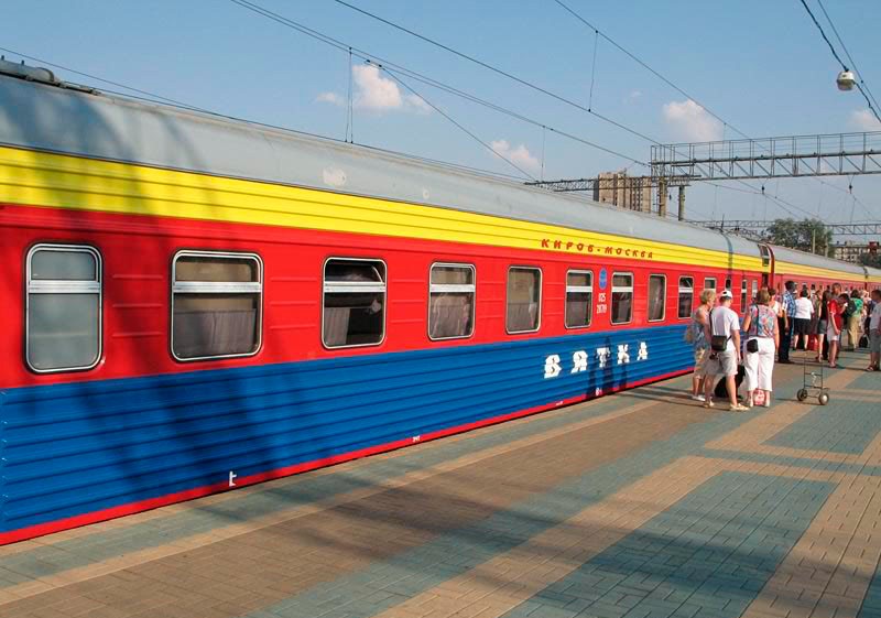 Create meme: branded passenger train, vyatka train, vyatka branded train