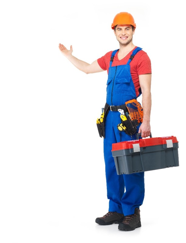 Create meme: a worker with a tool, plumber services, plumber