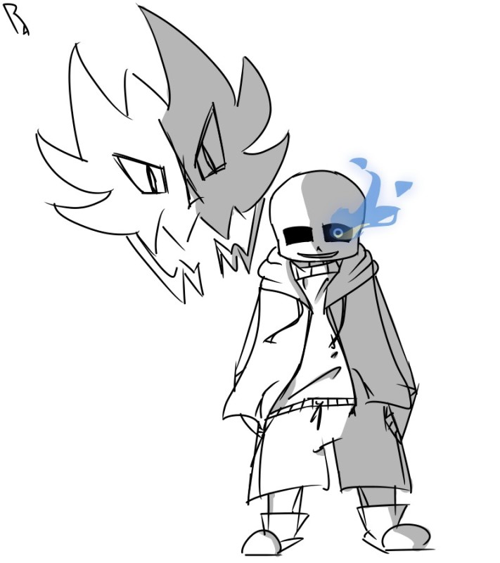 Create meme: sans , sans for drawing, undertail cross Sanz