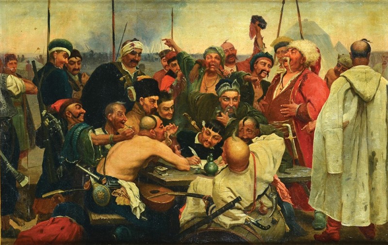 Create meme: Repin Cossacks , Ilya Repin Cossacks