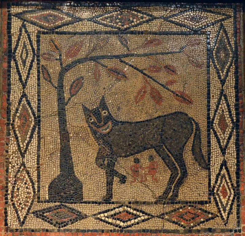 Создать мем: античная мозаика ливии, древний рим мозаика, cave canem мозаика помпеи