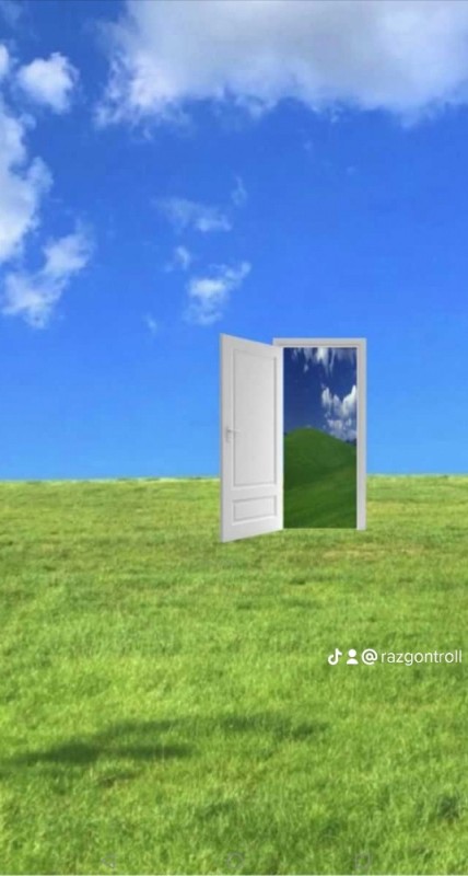 Создать мем: дверь в природу, дверь, открытая дверь
