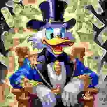 Create meme: Scrooge McDuck , scrooge McDuck painting, Scrooge McDuck drawing