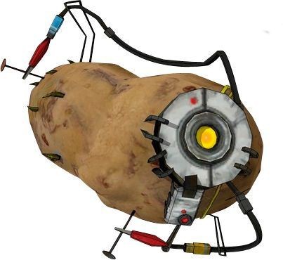 Создать мем: glados, portal 2, картофельная батарейка гладос