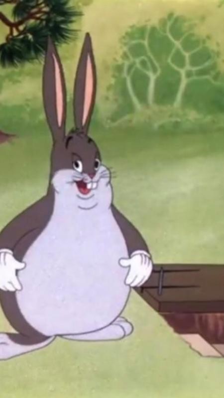 Создать мем: толстый кролик, big chungus, big chungus оригинал