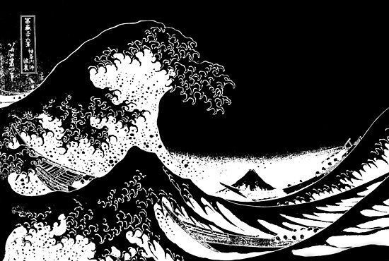 Создать мем: кацусика хокусай большая волна в канагаве 1823 1831, японский рисунок волны, волна японская картина