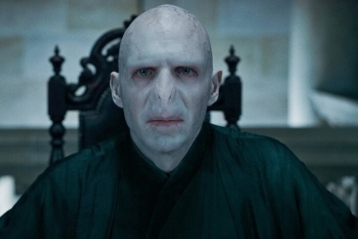 Create meme: a frame from the movie, voldemort harry Potter, cape of death