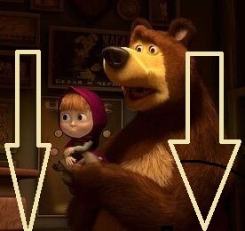 Create meme: cartoon Masha and the bear, Masha and the bear bear, Masha and the bear Masha