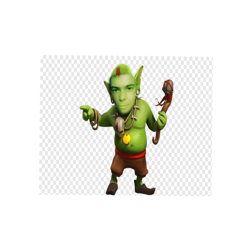Create meme: goblin icon clash of clans, goblin flared clan, The treacherous goblin from clash of Clans