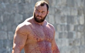 Create meme: actors from game of thrones, throne, Gregor the mountain Clegane