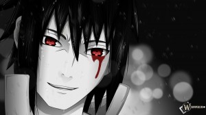 Создать мем: uchiha, аниме саске шаринган, саске