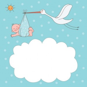 Создать мем: фон для новорожденного мальчика, аист и малыш, голубой фон с аистами для альбома