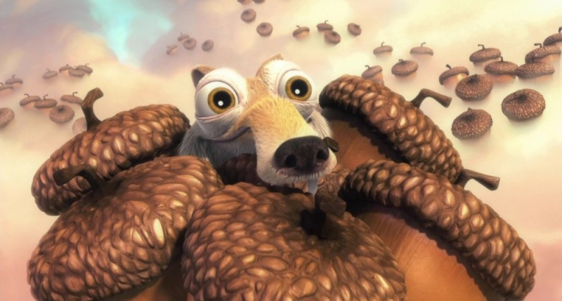 Create meme: Ice Age cartoon 2002 squirrel, ice age squirrel and nut, squirrel with a nut from glacial