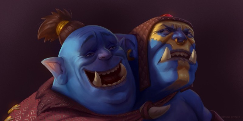 Create meme: ogre mage, ogre magi dota 2, ogre mage dota