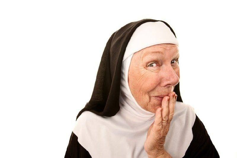 Create meme: The old nun, funny nuns, the nun is evil