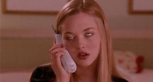 Create meme: Karen Smith mean girls, mean girls meme, mean girls rolling his eyes on the phone