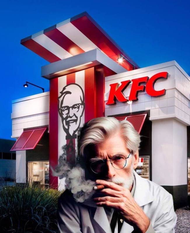 Создать мем: kfc полковник сандерс, kfc, ресторан кфс