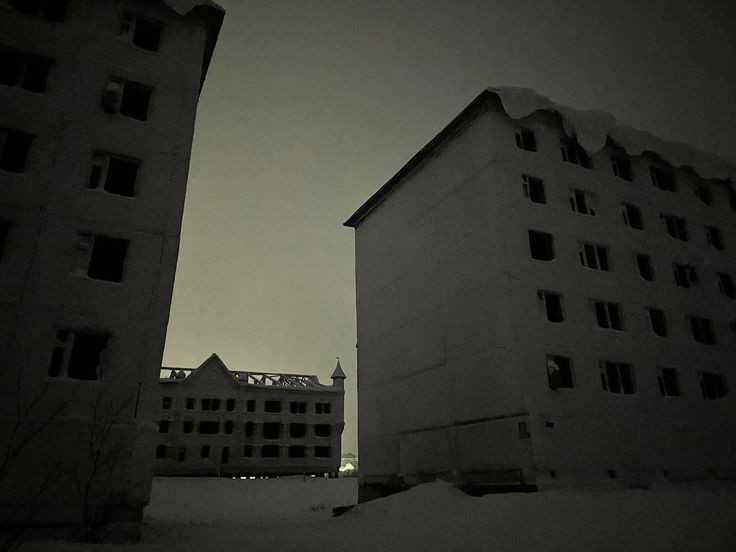 Create meme: clear night, darkness, abandoned cities of russia