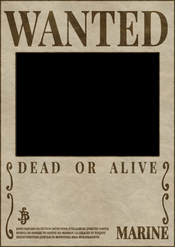 Create meme: one piece wanted poster, wanted template, wanted poster