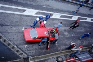 Create meme: in Japan, ferrari 355, car crash